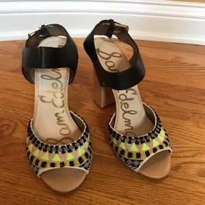Sam Edelman neon women's size 8 heels